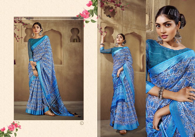 Chandana By Ynf A To F Printed Sarees Catalog
